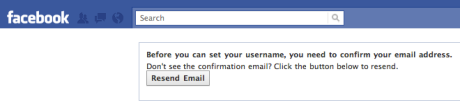 Before you can set your username, you need to confirm your email address.